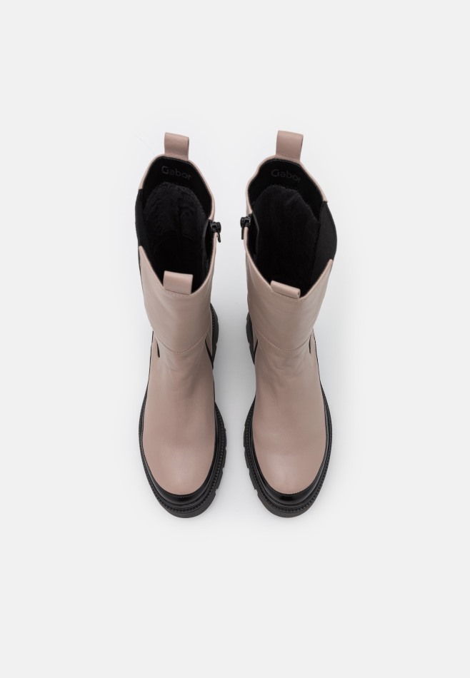 Bottes Plateforme Caramel/noir Gabor | Exclusif